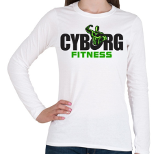 PRINTFASHION Cyborg Fitness - Női hosszú ujjú póló - Fehér női póló