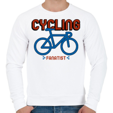 PRINTFASHION Cycling Fanatist - Férfi pulóver - Fehér