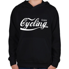 PRINTFASHION Cycling - Gyerek kapucnis pulóver - Fekete gyerek pulóver, kardigán