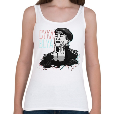 PRINTFASHION Cyka Blyat Feels Man #2 - Női atléta - Fehér női trikó