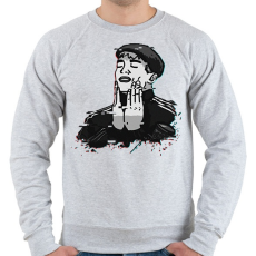 PRINTFASHION Cyka Blyat Feels Man - Férfi pulóver - Sport szürke