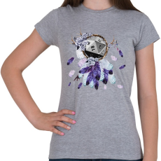PRINTFASHION D20 Álomcsapda (lila) - Női póló - Sport szürke
