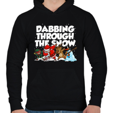 PRINTFASHION Dab banda - Férfi kapucnis pulóver - Fekete férfi pulóver, kardigán