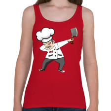 PRINTFASHION Dab cheff - Női atléta - Cseresznyepiros női trikó