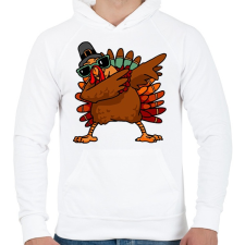 PRINTFASHION Dab csirke - Férfi kapucnis pulóver - Fehér férfi pulóver, kardigán