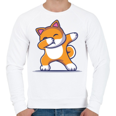 PRINTFASHION Dab dog  - Férfi pulóver - Fehér