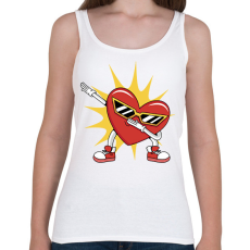 PRINTFASHION Dabbelő szív - Női atléta - Fehér