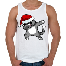 PRINTFASHION Dabbing cica - Férfi atléta - Fehér