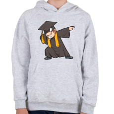 PRINTFASHION Dabbing diploma - Gyerek kapucnis pulóver - Sport szürke