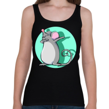 PRINTFASHION Dabbing egér - Női atléta - Fekete női trikó