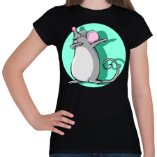 PRINTFASHION Dabbing egér - Női póló - Fekete női póló