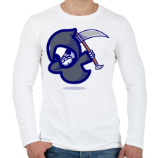 PRINTFASHION Dabbing Kaszás - Férfi hosszú ujjú póló - Fehér férfi póló