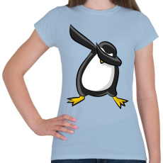 PRINTFASHION Dabbing pingvin - Női póló - Világoskék