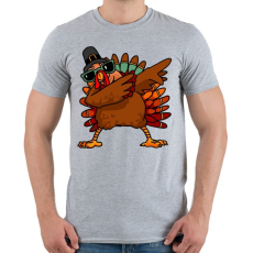 PRINTFASHION Dabbing pulyka - Férfi póló - Sport szürke