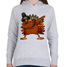 PRINTFASHION Dabbing pulyka - Női kapucnis pulóver - Sport szürke