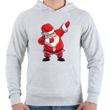 PRINTFASHION Dabbing Santa - Férfi kapucnis pulóver - Sport szürke férfi pulóver, kardigán