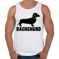 PRINTFASHION Dachshund - Férfi atléta - Fehér atléta, trikó