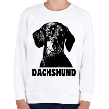 PRINTFASHION Dachshund - Gyerek pulóver - Fehér gyerek pulóver, kardigán