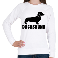 PRINTFASHION Dachshund - Női pulóver - Fehér női pulóver, kardigán