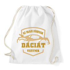 PRINTFASHION Dáciás sofőr - Sportzsák, Tornazsák - Fehér tornazsák
