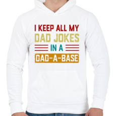 PRINTFASHION DAD-A-BASE - Férfi kapucnis pulóver - Fehér