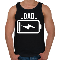 PRINTFASHION Dad battery - Férfi atléta - Fekete