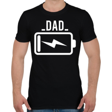 PRINTFASHION Dad battery - Férfi póló - Fekete