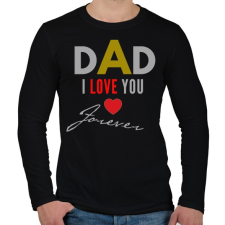 PRINTFASHION dad i love you - Férfi hosszú ujjú póló - Fekete férfi póló
