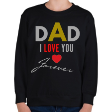 PRINTFASHION dad i love you - Gyerek pulóver - Fekete gyerek pulóver, kardigán