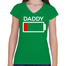 PRINTFASHION DADDY2.png - Női V-nyakú póló - Zöld női póló