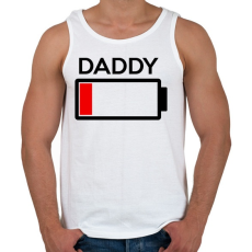 PRINTFASHION DADDY - Férfi atléta - Fehér