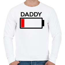 PRINTFASHION DADDY - Férfi pulóver - Fehér férfi pulóver, kardigán