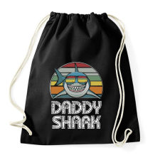 PRINTFASHION Daddy shark - Sportzsák, Tornazsák - Fekete tornazsák