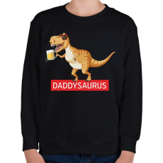 PRINTFASHION Daddysaurus - Gyerek pulóver - Fekete