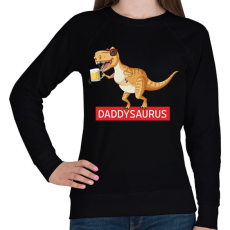 PRINTFASHION Daddysaurus - Női pulóver - Fekete