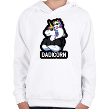 PRINTFASHION Dadicorn - Gyerek kapucnis pulóver - Fehér gyerek pulóver, kardigán