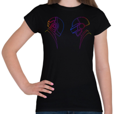 PRINTFASHION Daft Punk - Női póló - Fekete