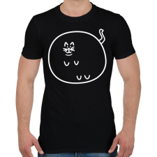 PRINTFASHION Dagi cica - Férfi póló - Fekete férfi póló