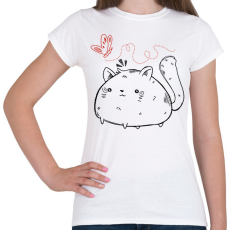 PRINTFASHION Dagi cica - Női póló - Fehér