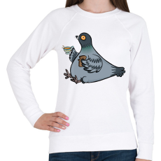 PRINTFASHION Dagi galamb - Női pulóver - Fehér