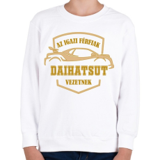 PRINTFASHION Daihatsus sofőr - Gyerek pulóver - Fehér