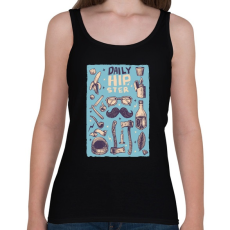 PRINTFASHION Daily Hipster - Női atléta - Fekete