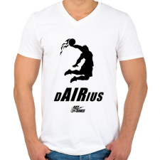 PRINTFASHION dAIRius zsákolókirály - Férfi V-nyakú póló - Fehér férfi póló