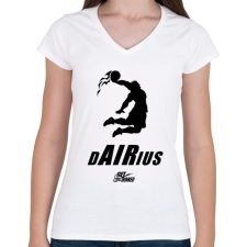 PRINTFASHION dAIRius zsákolókirály - Női V-nyakú póló - Fehér női póló