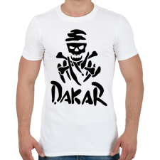 PRINTFASHION Dakar skull - Férfi póló - Fehér férfi póló