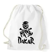 PRINTFASHION Dakar skull - Sportzsák, Tornazsák - Fehér tornazsák