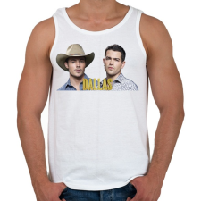 PRINTFASHION Dallas - Férfi atléta - Fehér atléta, trikó