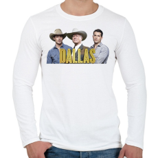 PRINTFASHION Dallas - Férfi hosszú ujjú póló - Fehér