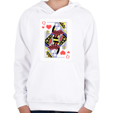 PRINTFASHION Dáma szív - Gyerek kapucnis pulóver - Fehér