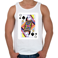 PRINTFASHION Dáma treff - Férfi atléta - Fehér atléta, trikó